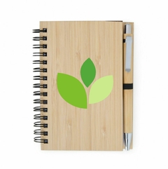 Caderno de Bambu com Caneta