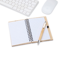 Caderno de Bambu com Caneta na internet