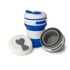 Copo Retrátil de Silicone 350ml - MiHa Brindes 
