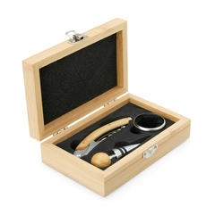 Kit Vinho Bambu 3 Peças - MiHa Brindes 
