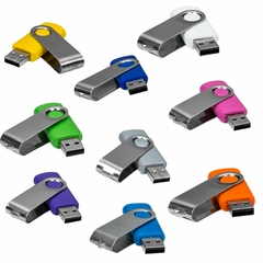 Pen Drive Giratório Metálico 4GB/8GB/16GB/32GB - comprar online