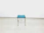 banqueta em ferro reforçado pintado de branco com assento em cordão de plástico azul - buy online