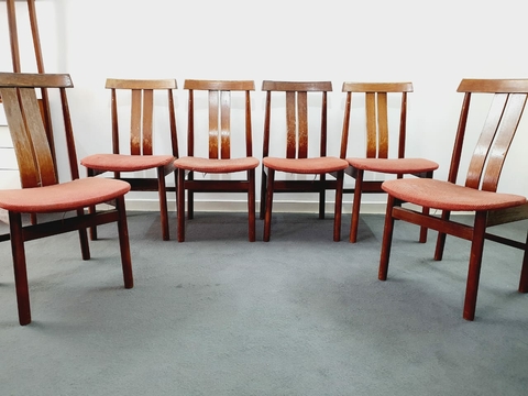 Jogo de 6 cadeiras estilo dinamarquesa, Jogo de seis cadeiras da decada de 70, estilo escandinava - comprar online