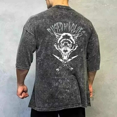 REMERA OVERSIZE FUARK (RUSED BY WOLES PREWASH)