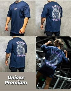 REMERA OVERSIZE FUARK (LOBO 4D BLUE)
