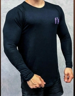 REMERA MANGA LARGA FUARK (FK-NEGRA Y VIOLETA) - comprar online