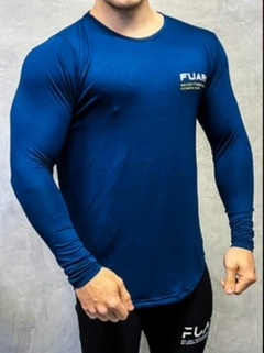 REMERA MANGA LARGA FUARK (FUARK NEVER- AZUL) - comprar online