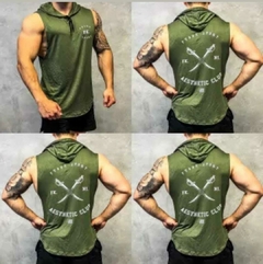 MUSCULOSA HOODIE CON CAPUCHA UNISEX - (FK FUARK SPORT- VERDE)