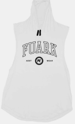 MUSCULOSA HOODIE CON CAPUCHA UNISEX - (AEST WEAR-BLANCA)