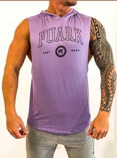 MUSCULOSA HOODIE CON CAPUCHA UNISEX - (AEST WEAR- LILA)