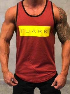 MUSCULOSA REEB UNISEX - (FUARK BORDO CON AMARILLO)