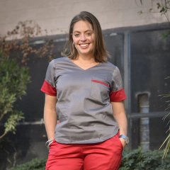 Pocket Gris con rojo. - comprar online