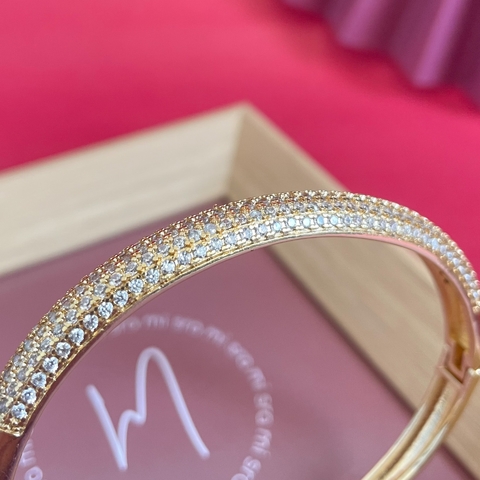 Bracelete cravejado microzircônia