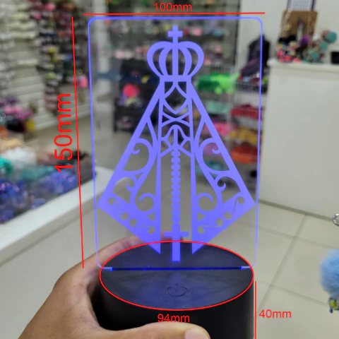 Luminária Abajur LED RGB Decorativa em Acrílico - comprar online