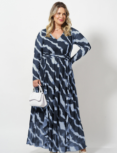 Imagem do Vestido Tule Longo Animal Print