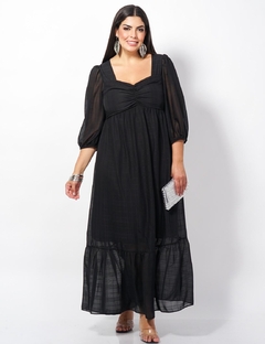 Vestido Longo Vicky com Alça na Manga - comprar online