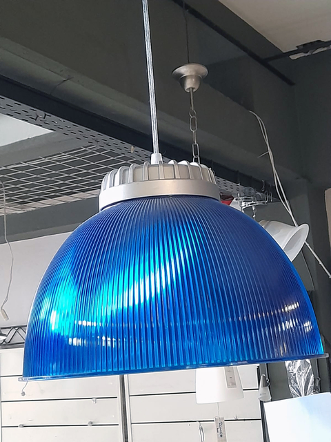 Campana de policarbonato Azul 1xE27 - SIN CAJA
