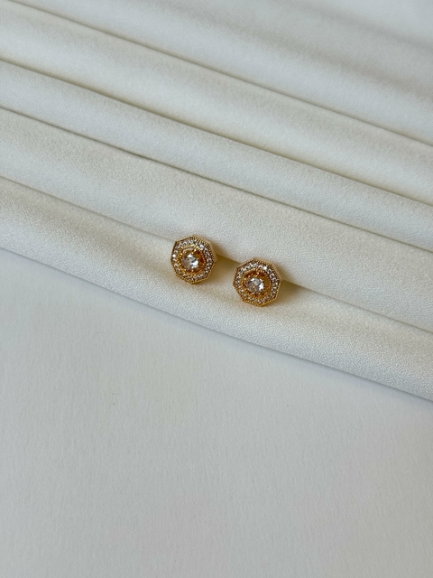 Brinco cristal triangular