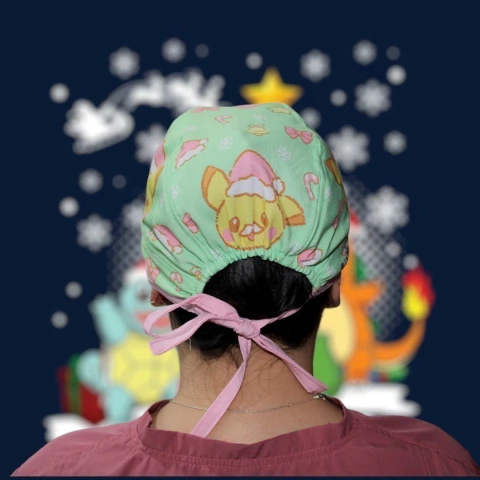 Gorro Quirúrgico Pokemon Navidad