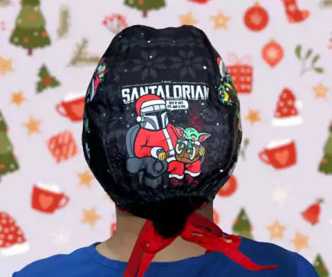 Gorro Quirúrgico Star Wars Santalorian navidad