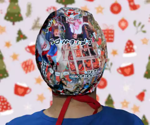 Gorro Quirúrgico Friends Navidad
