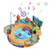 Crazy Pesca Shark Juliana Y Julian Juego Mesa Caña Sonido - comprar online