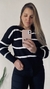 Sweater Rayado - Negro - tienda online
