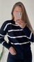 Sweater Rayado - Negro - comprar online