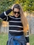 Sweater Rayado - Negro