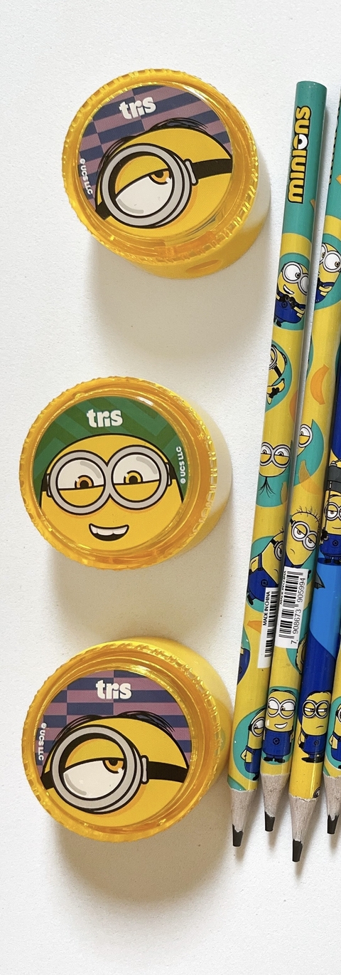 Apontador com depósito minions Tris - comprar online