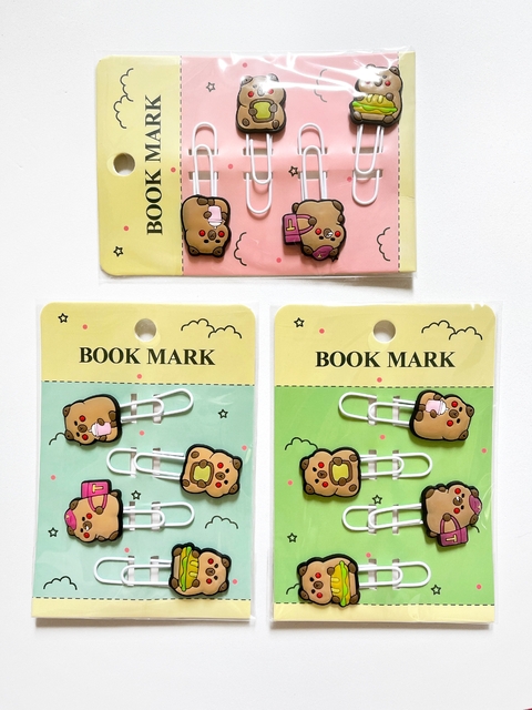 Cartela com 4 clips capivara - comprar online