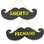 Placa Aberto E Fechado Bigode