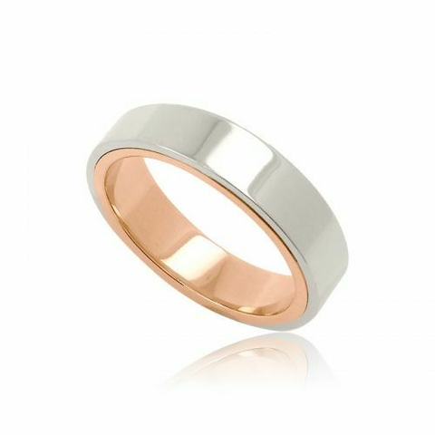 Aliança Tradicional Bicolor Premium Ouro 18k Ref: 5204