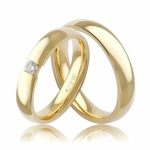 Aliança Anatômica Premium Ouro 18k Ref: 5294