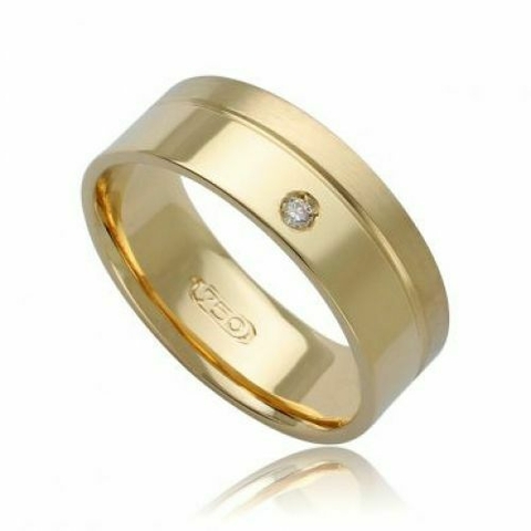 Aliança Semi-Anatômica Ouro 18k Ref: 5302P