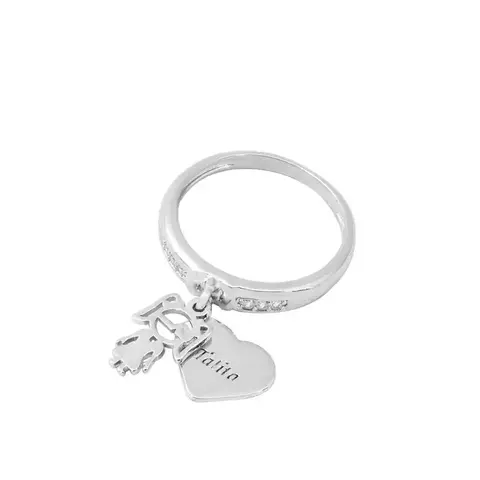 Anel Personalizado Filhos Prata 925