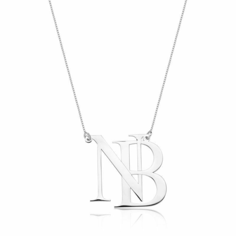 Gargantilha Personalizada Monograma Prata 925