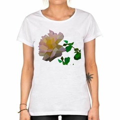 Remera Drawing Flower Origami Art Verde - TiendaCubik