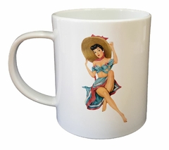 Taza Pin Up Girl Mujer Sombrero - comprar online