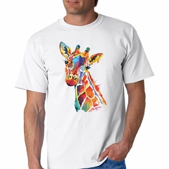 Remera Jirafa Dibujo Watercolor Art - tienda online