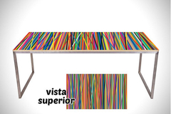 Vinilo Para Mesa Lineas Colores