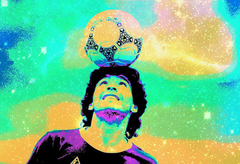 Cuadro Diego Maradona Pop Art Futbol Color #6