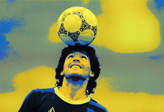 Cuadro Diego Maradona Pop Art Futbol Color #4