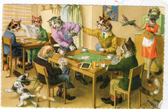 Cuadro Gatos Jugando Cartas Poker Playing Games #2