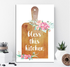 Cuadro Bless This Kitchen Tabla Chef Hogar