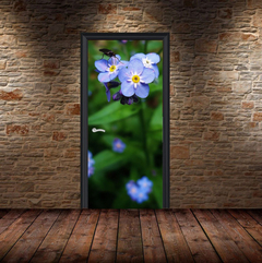 Vinilo Para Puerta Flores Colores Naturaleza #4