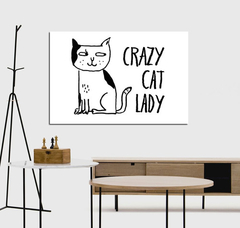 Cuadro Loca De Los Gatos Crazy Cat Lady