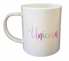 Taza Unicorn Letras Texto Colores - comprar online