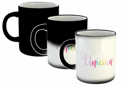 Taza Unicorn Letras Texto Colores en internet