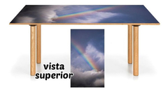 Vinilo Para Mesa Arcoiris Paisaje #4